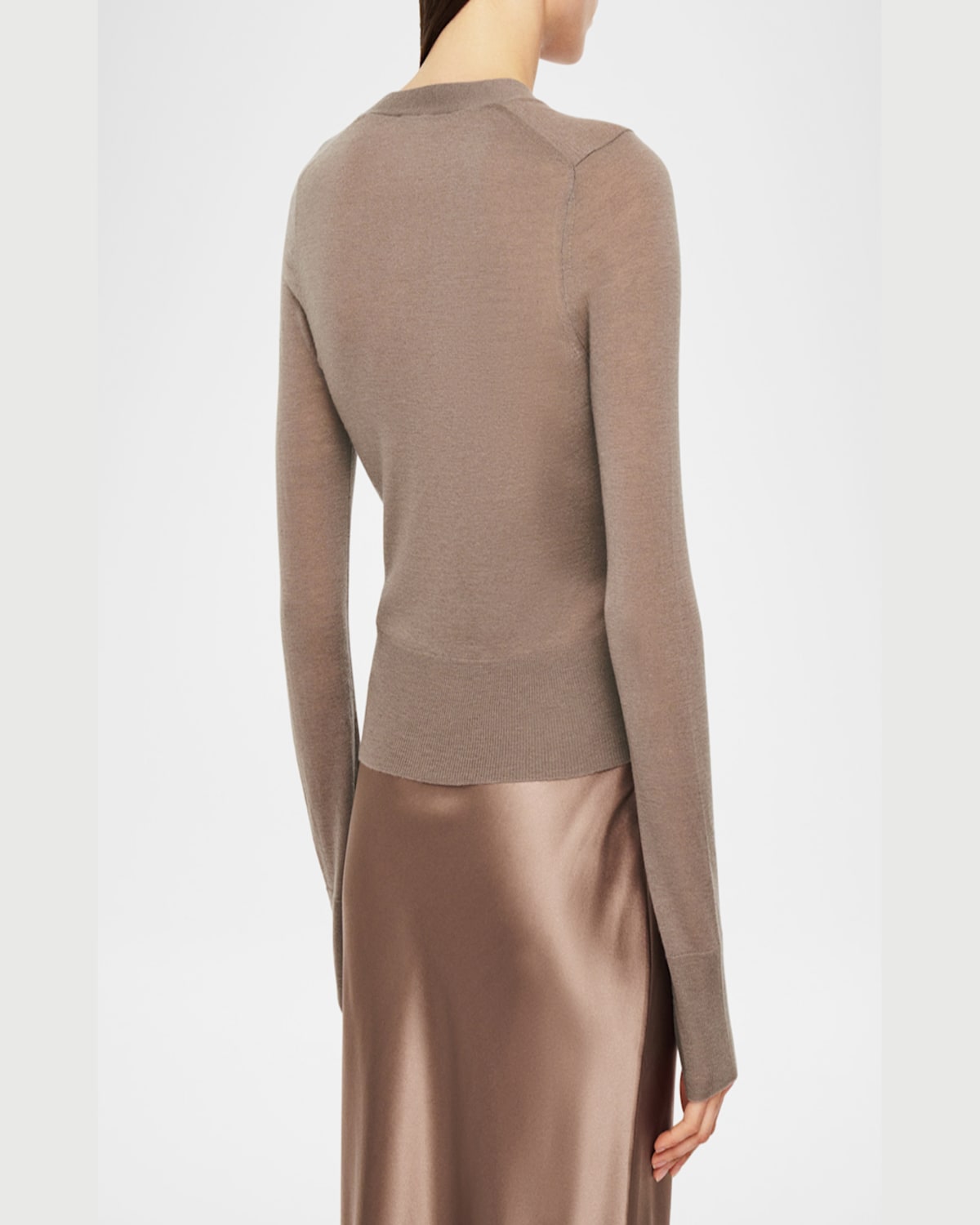 Joseph Cashair Semi-sheer Cashmere Cardigan In Escargot