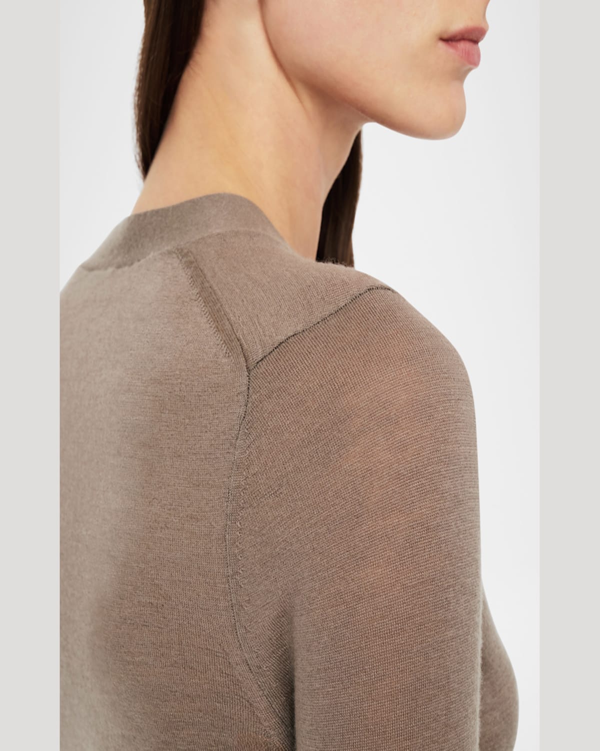 Joseph Cashair Semi-sheer Cashmere Cardigan In Escargot