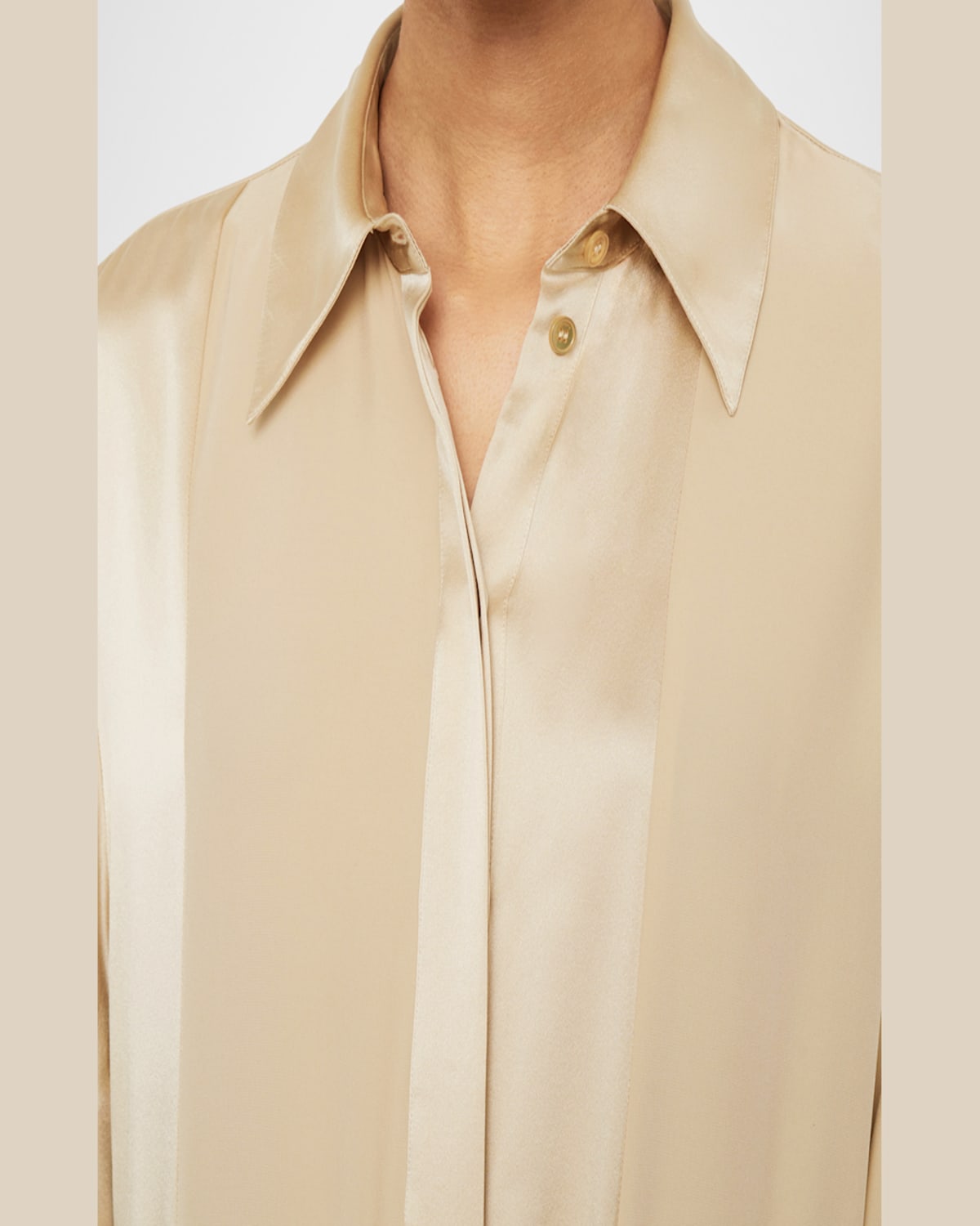 Joseph Cyprien Paneled Handkerchief Midi Shirtdress In Quail