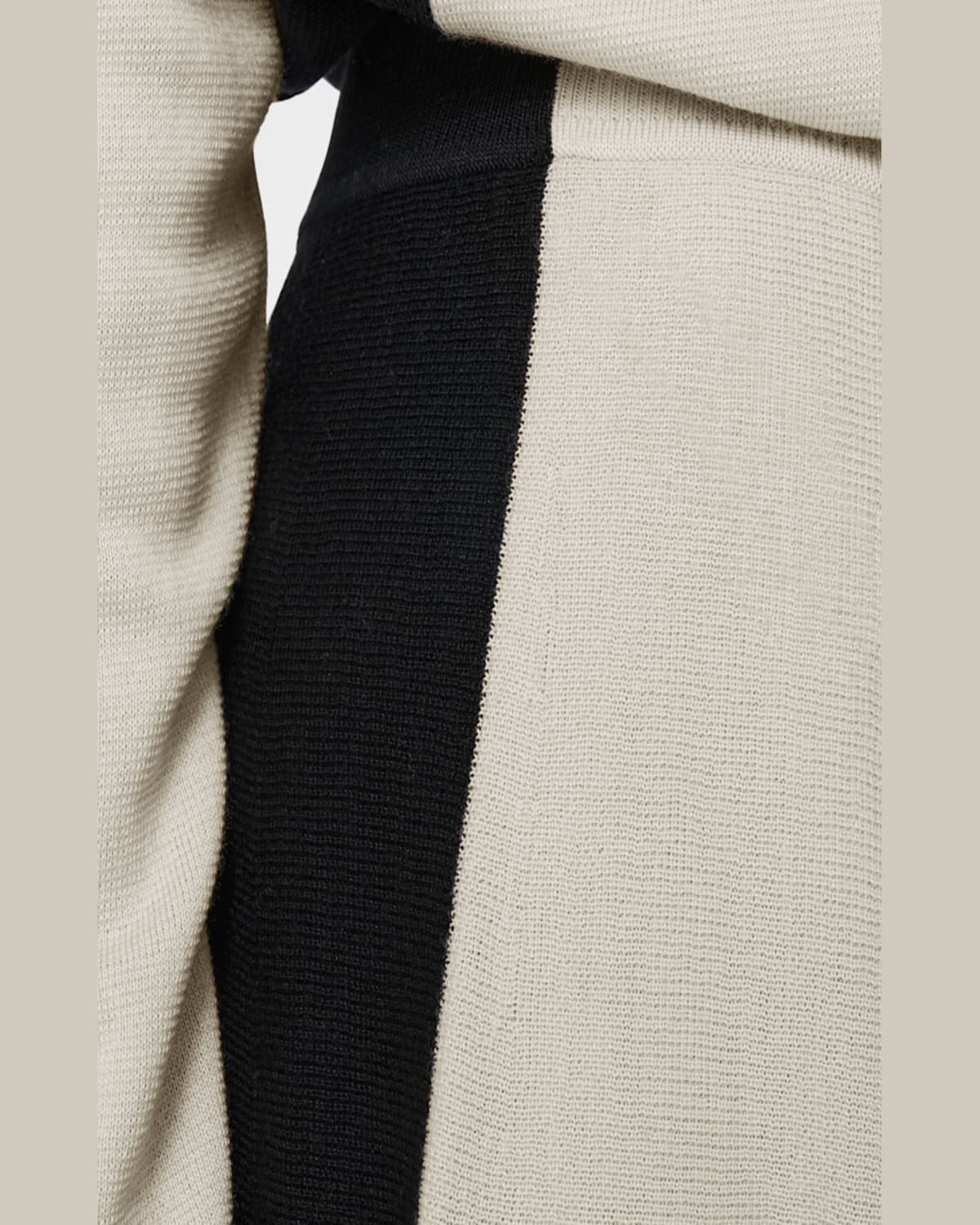 Joseph Bi-color Knit Maxi Skirt In Quailblack