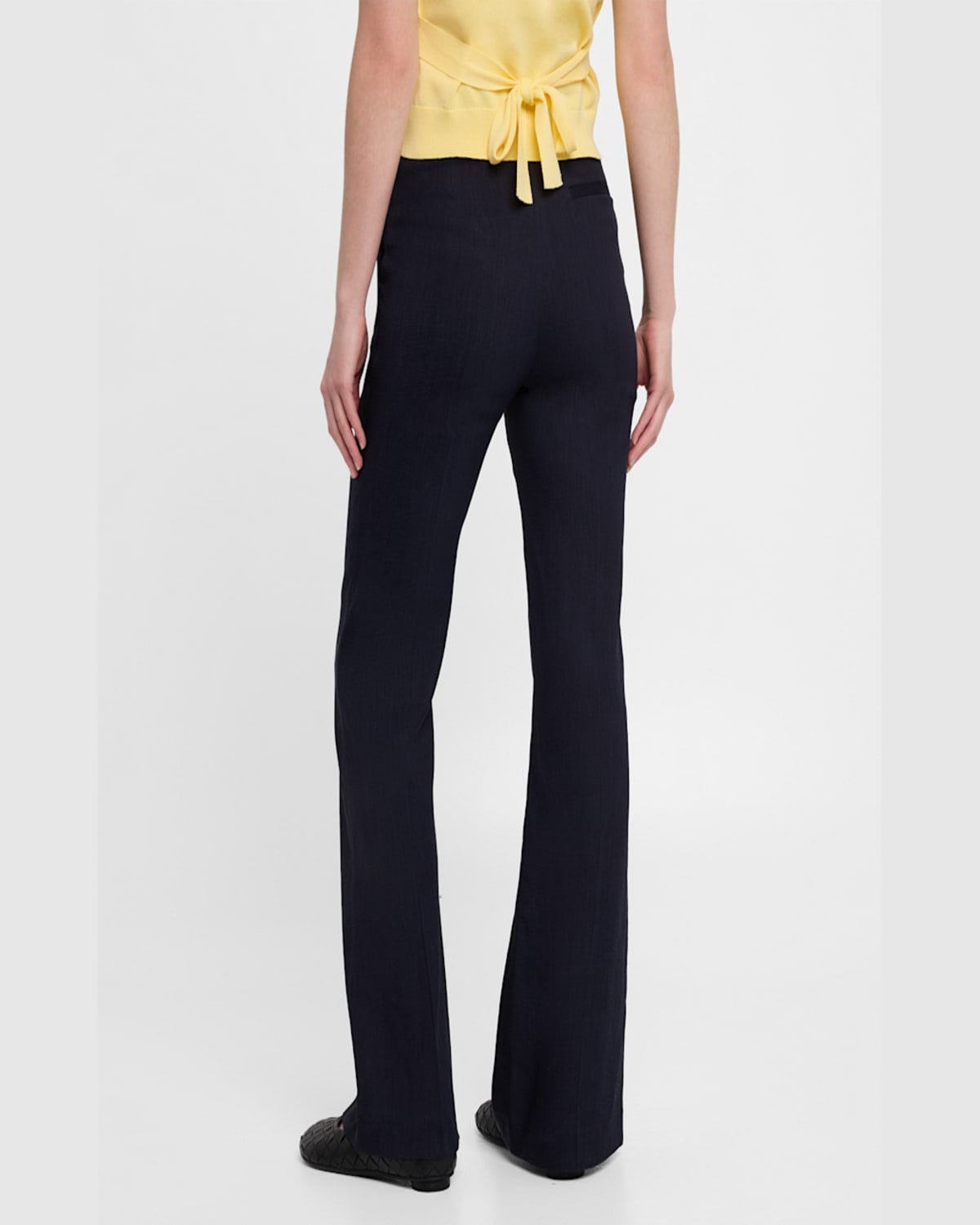 Joseph Tafira Straight-leg Stretch Linen Pants In Navy