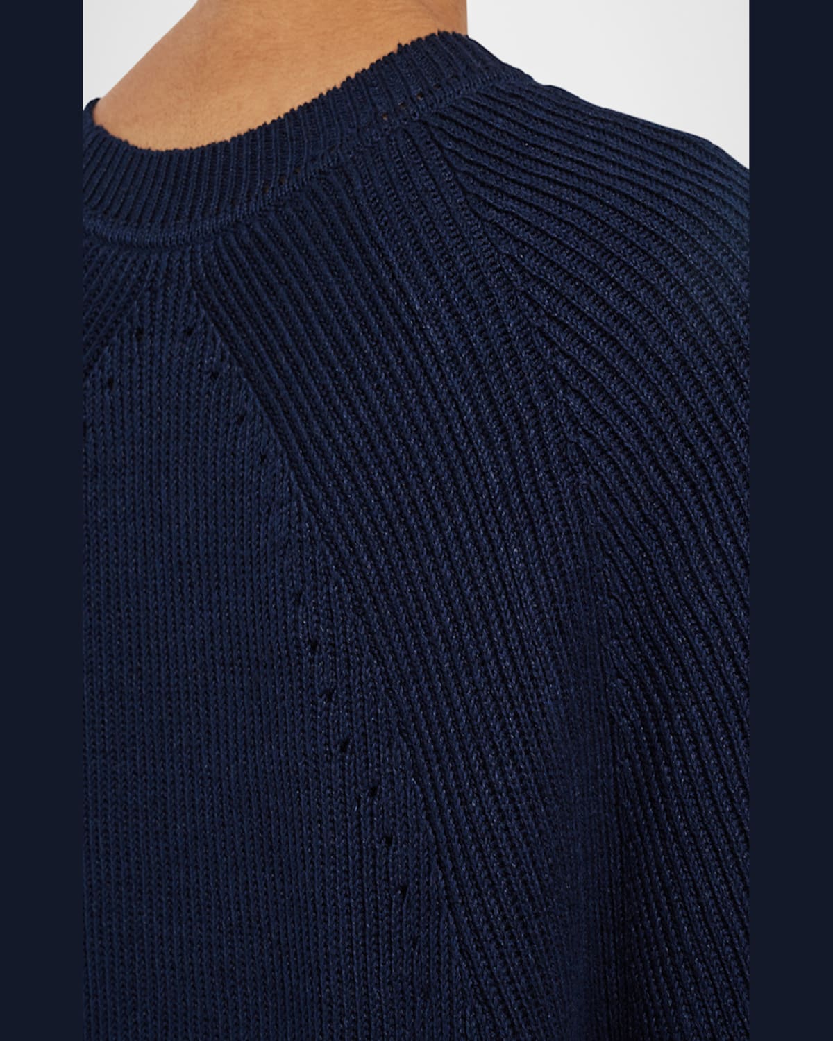 Joseph Ribbed Raglan-sleeve Top In Navy