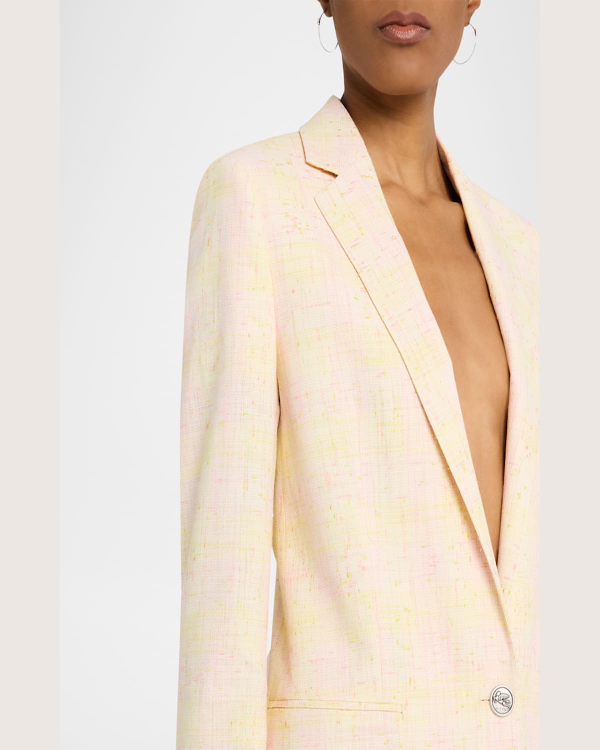 Etro Irridescent Sb Jacket In Multicol On Beige Ba