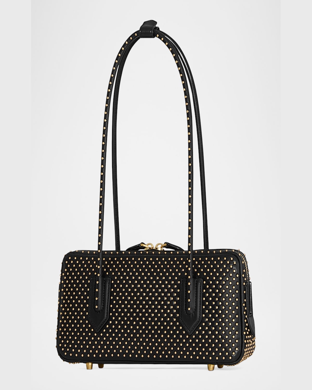 Rebecca Minkoff The Brief Studded Leather Shoulder Bag In Black