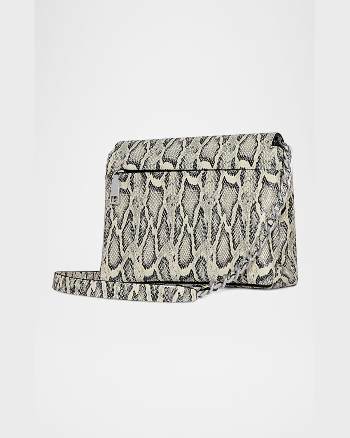 Rebecca Minkoff G Snake Printed Leather Crossbody Bag In Blackwhite