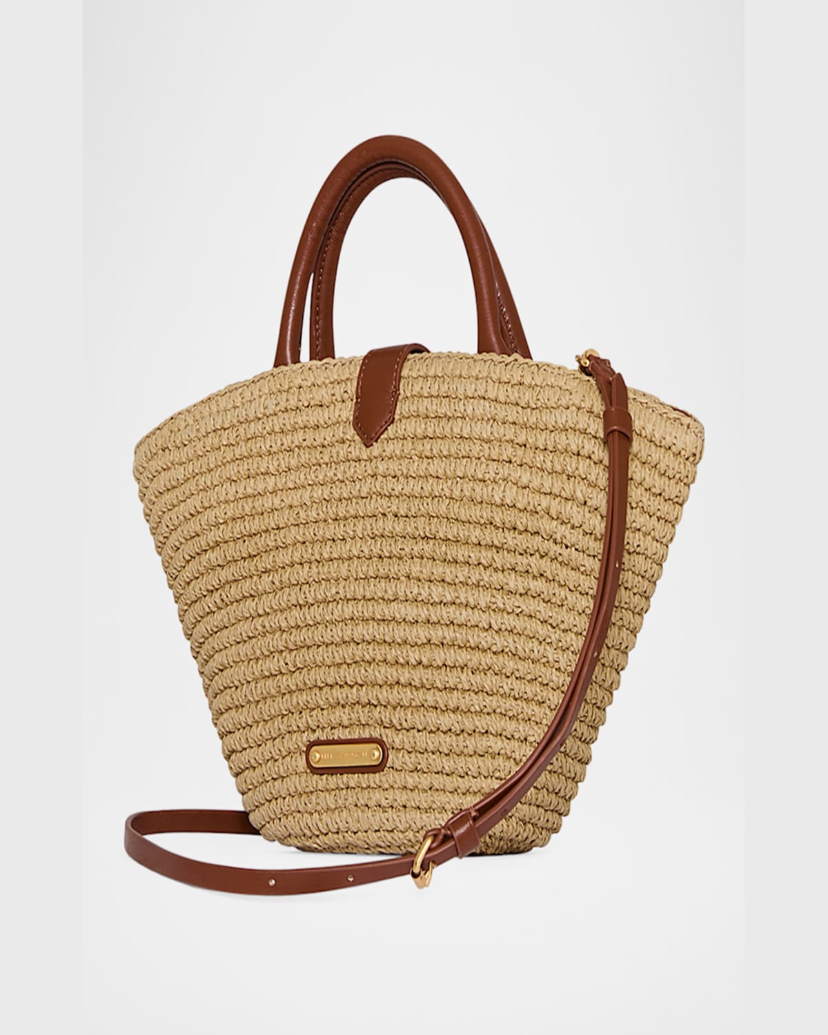 Rebecca Minkoff Megan Mini Fan Tote Bag In Naturaltawny