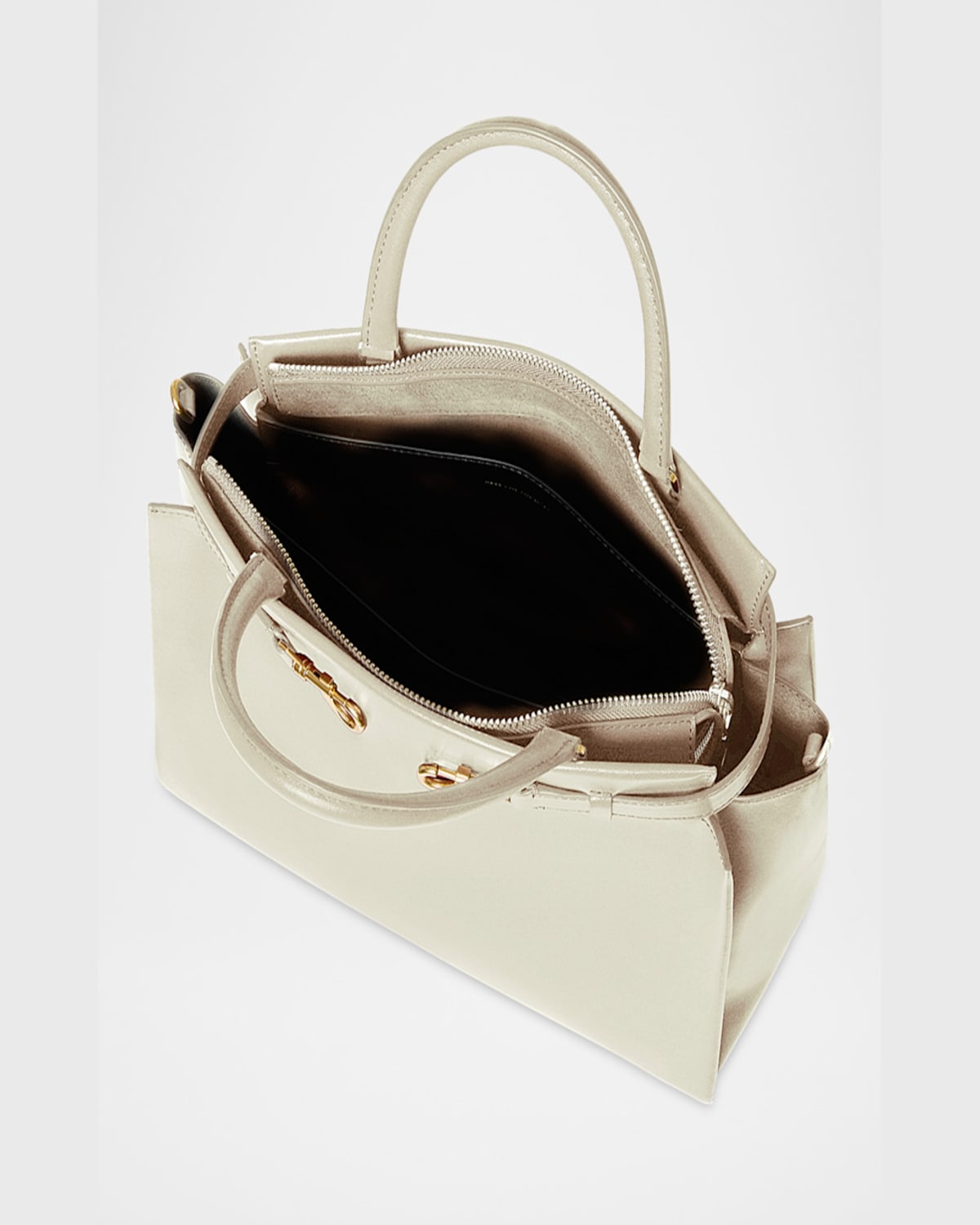 Rebecca Minkoff Insider Leather Shoulder Bag In Porcelain