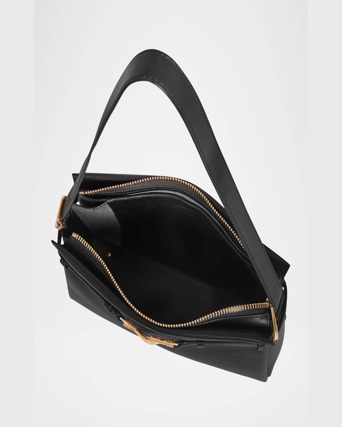 Rebecca Minkoff Small Insider Leather Shoulder Bag In Black