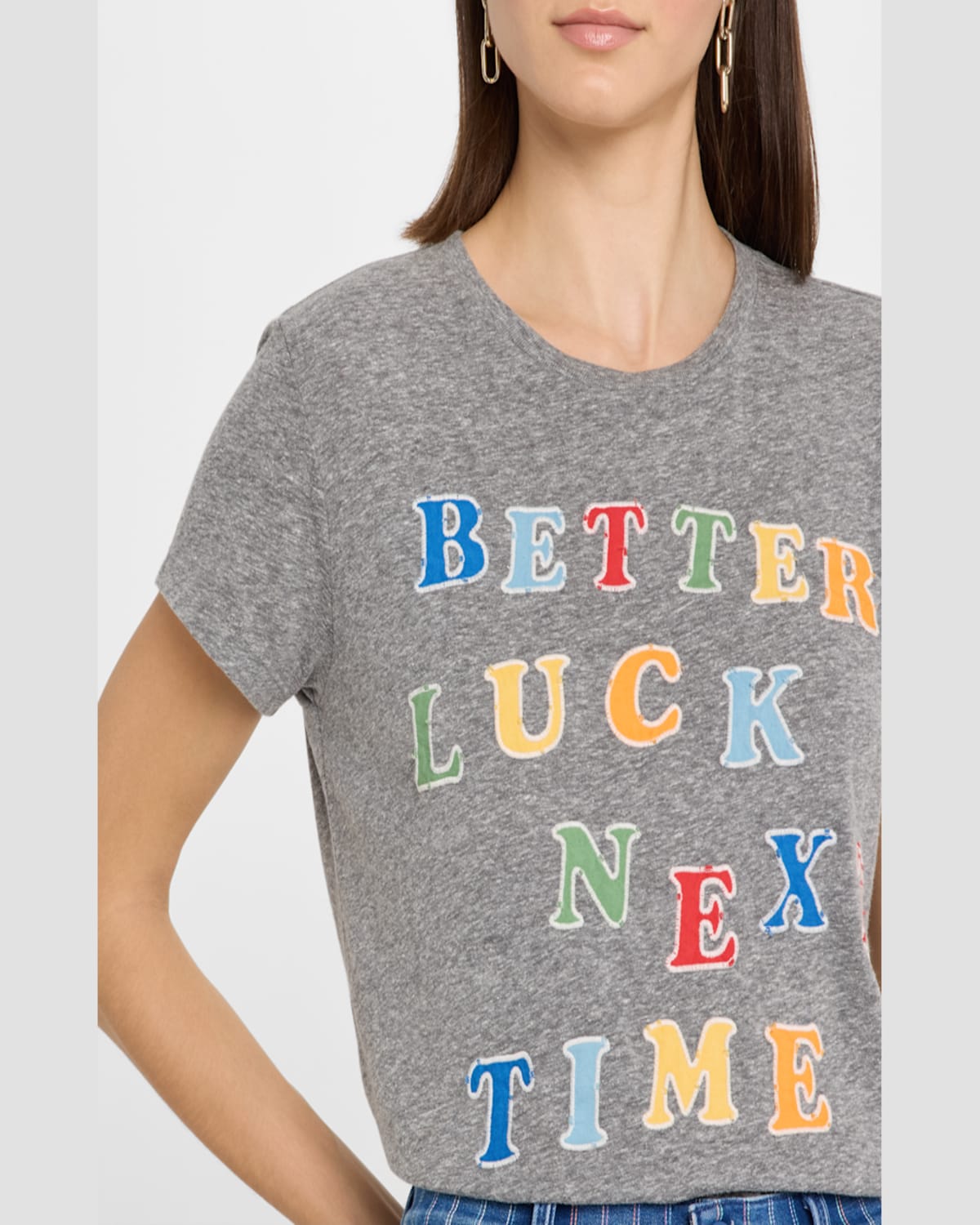 Mother Womens The Boxy Goodie Goodie Brand-print Cotton-jersey T-shirt Better Luck Next Time In Better Luck Next Time