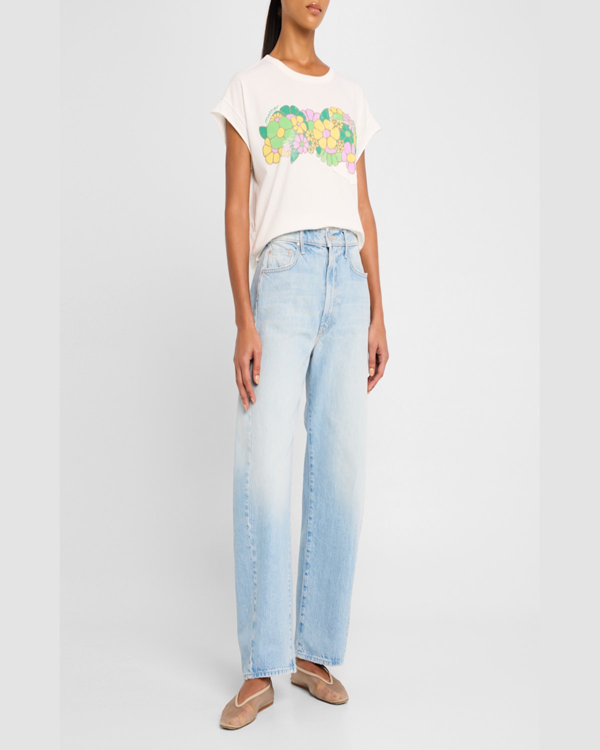 MOTHER THE FULL PIPE FLOOD JEANS 