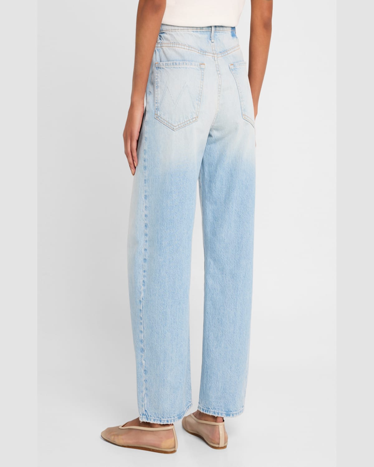Shop Mother The Full Pipe Flood Jeans In Back Pedal