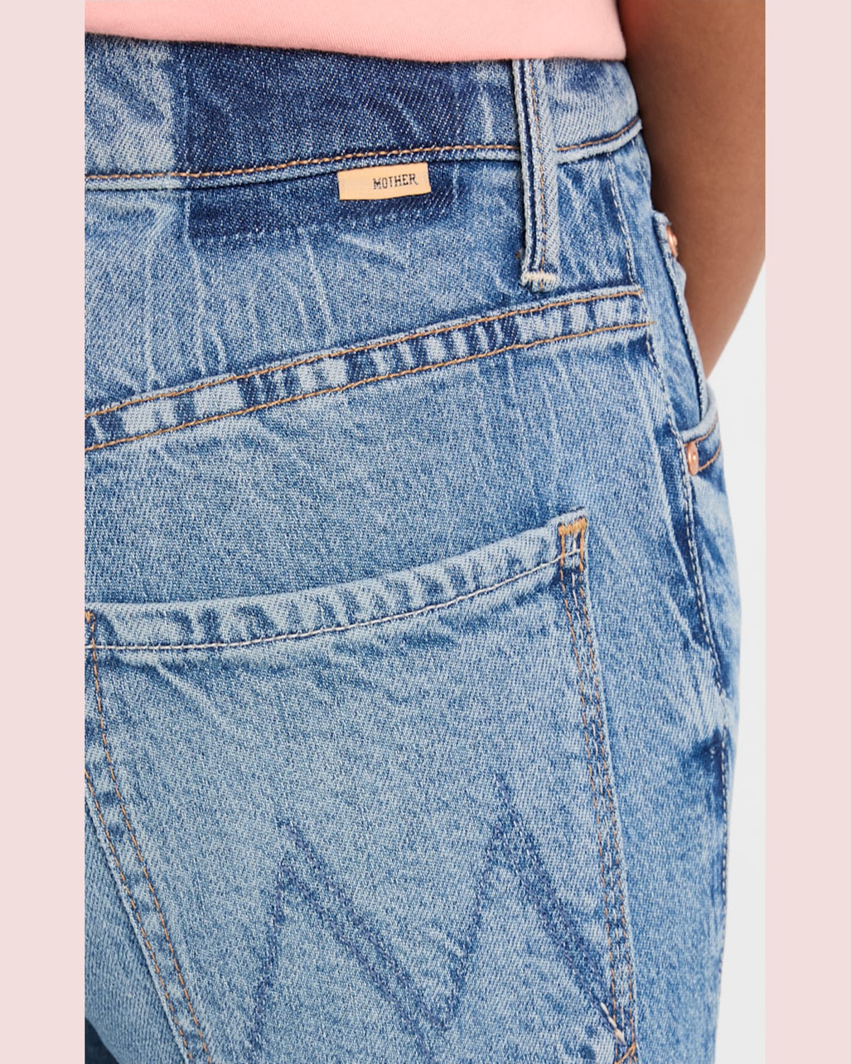 Mother Womens Horsin Around The Lasso Sneak Wide-leg High-rise Stretch-denim Jeans In Im A Winner