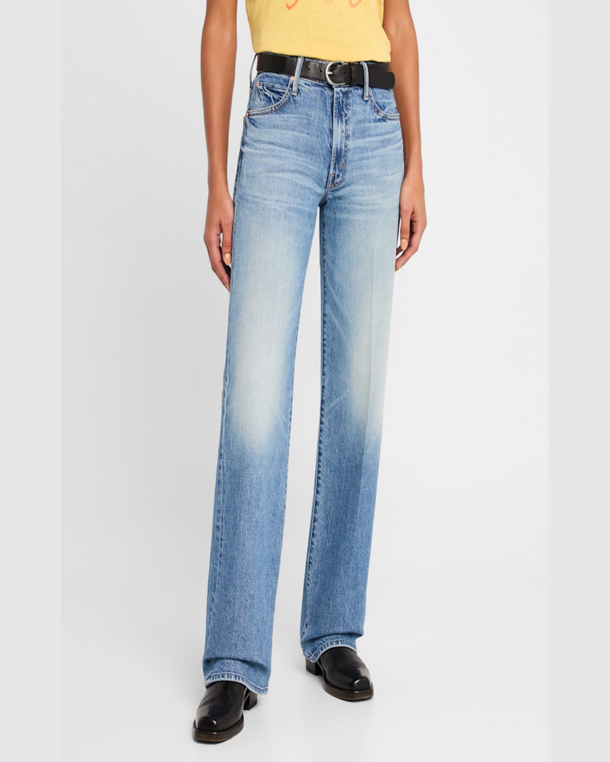 Mother The Dodger Sneak Jeans In Im A Winner