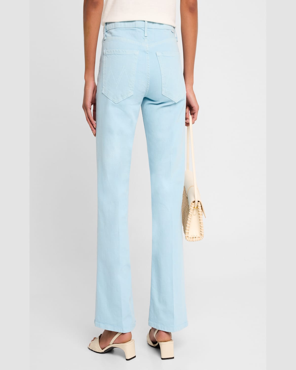 Mother The Bookie Flood Jeans In The Devil May Air Blue