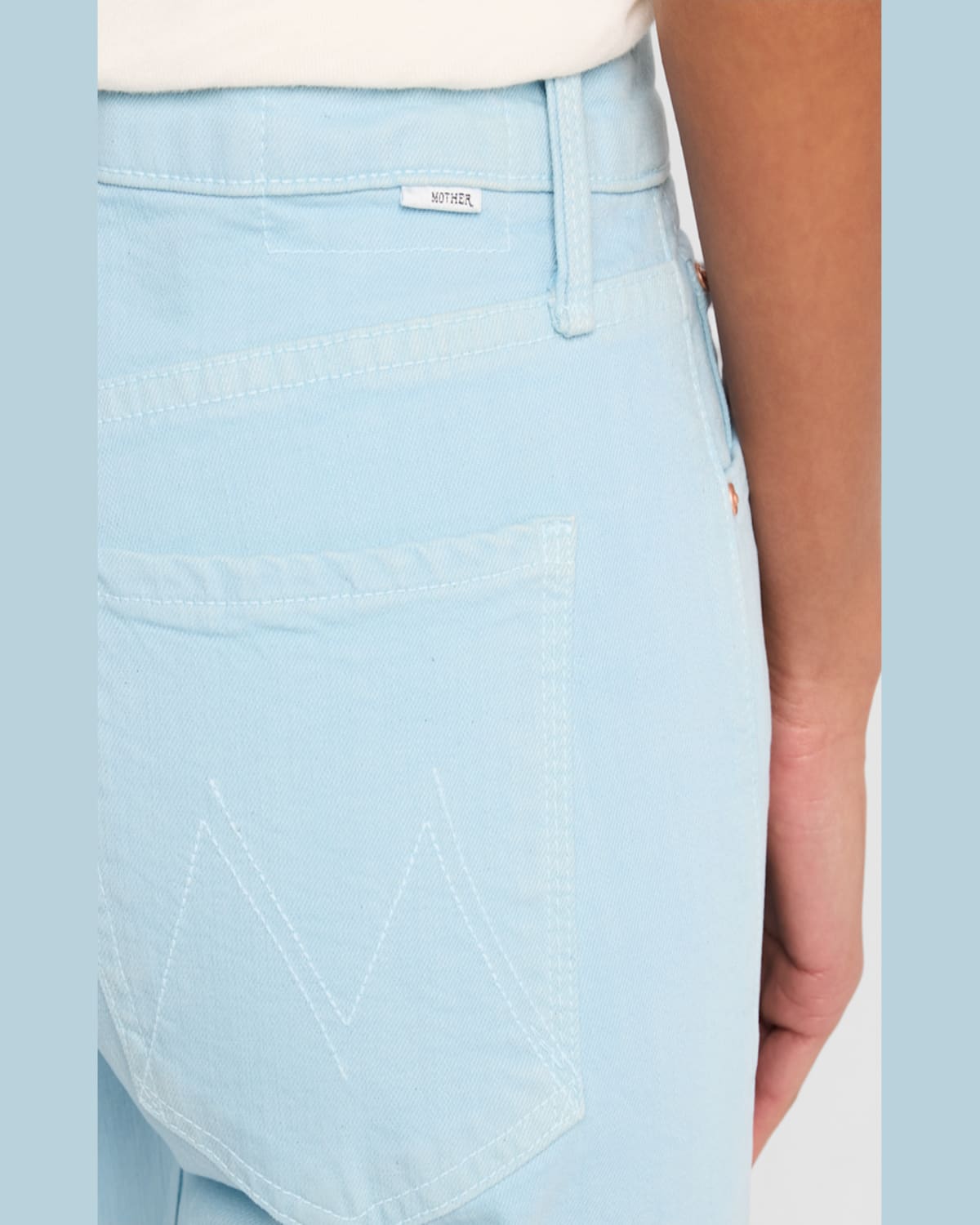 Mother The Bookie Flood Jeans In The Devil May Air Blue