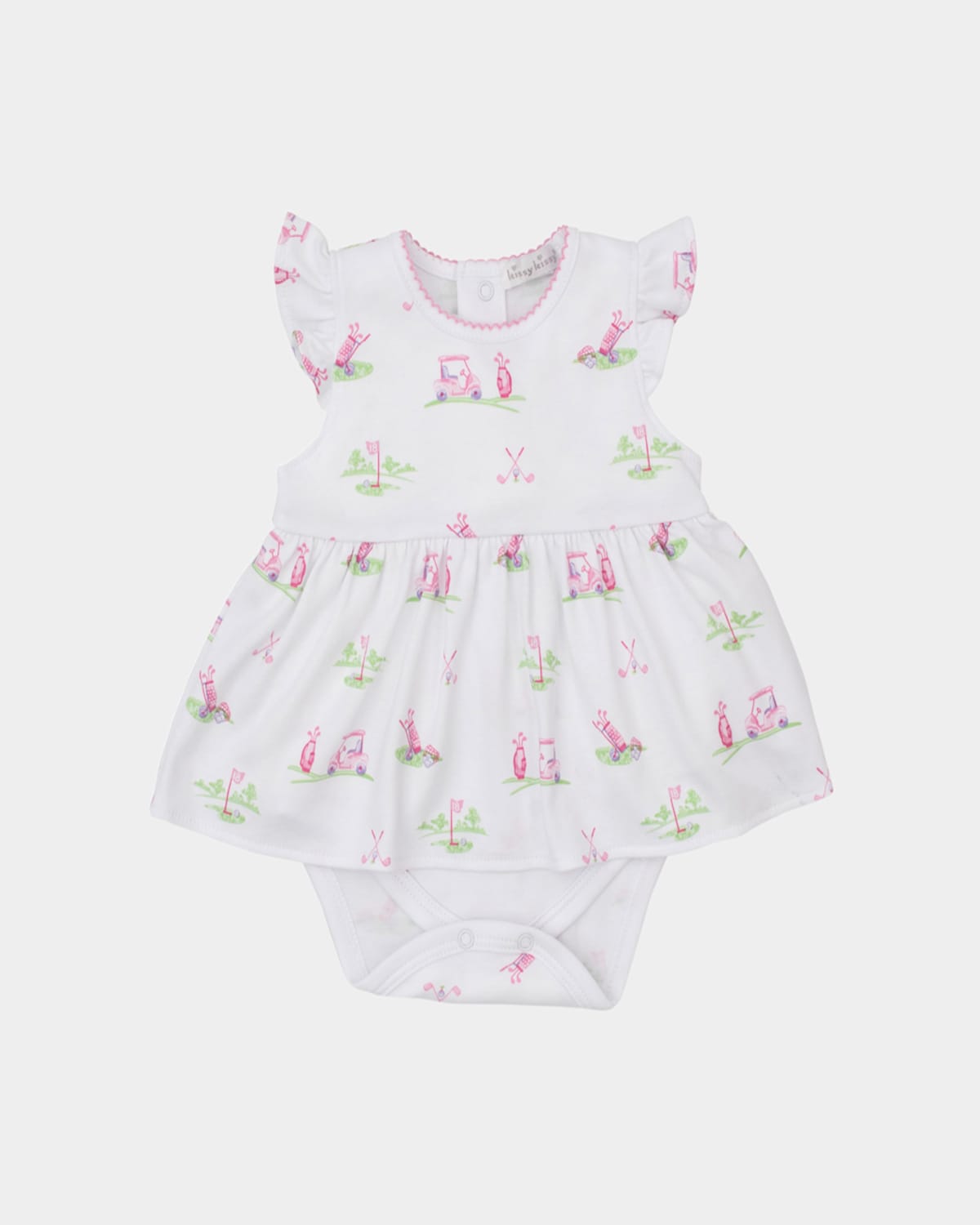 KISSY KISSY GIRL'S FAIRWAY FOURSOME BODYSUIT DRESS & HAT SET 