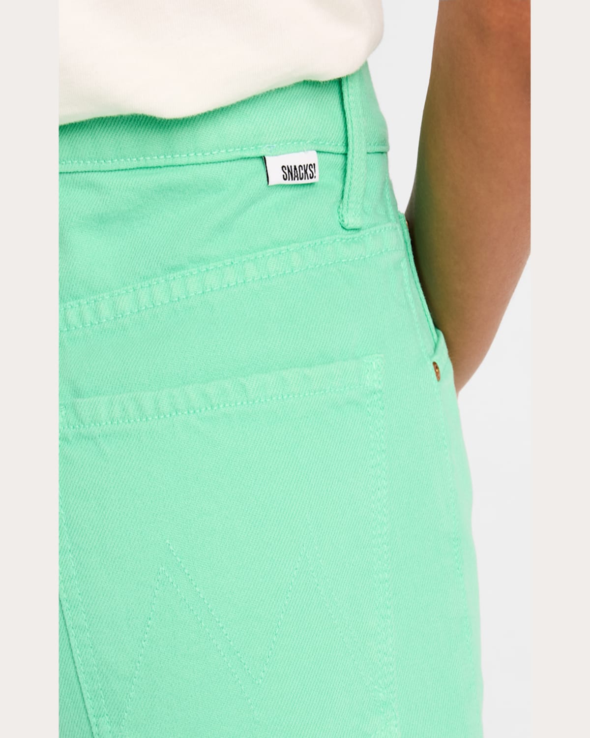MOTHER SNACKS! THE FUN DIP MICRO CUT DENIM SHORTS 