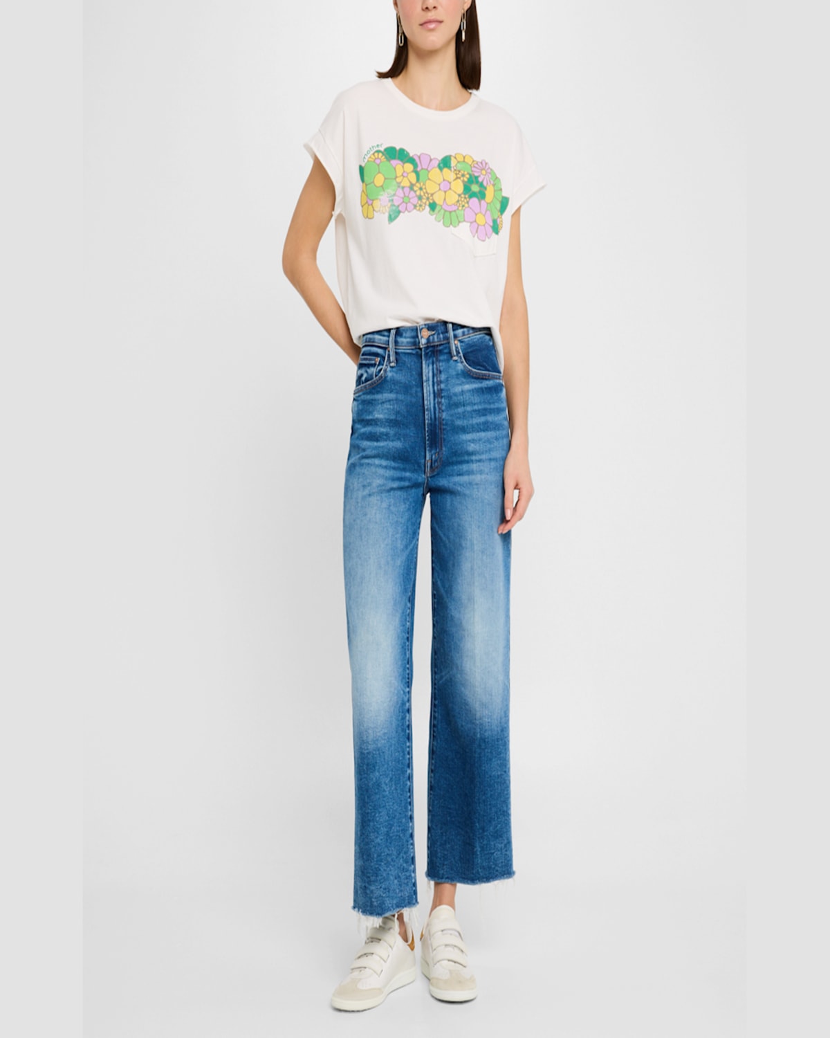 Mother The Weekender Fray A Groovy Kind Of Love Jeans In Bitchn