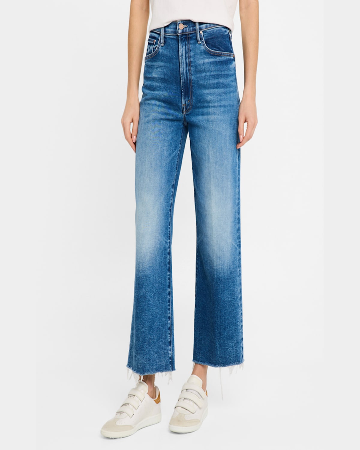 Mother The Weekender Fray A Groovy Kind Of Love Jeans In Bitchn