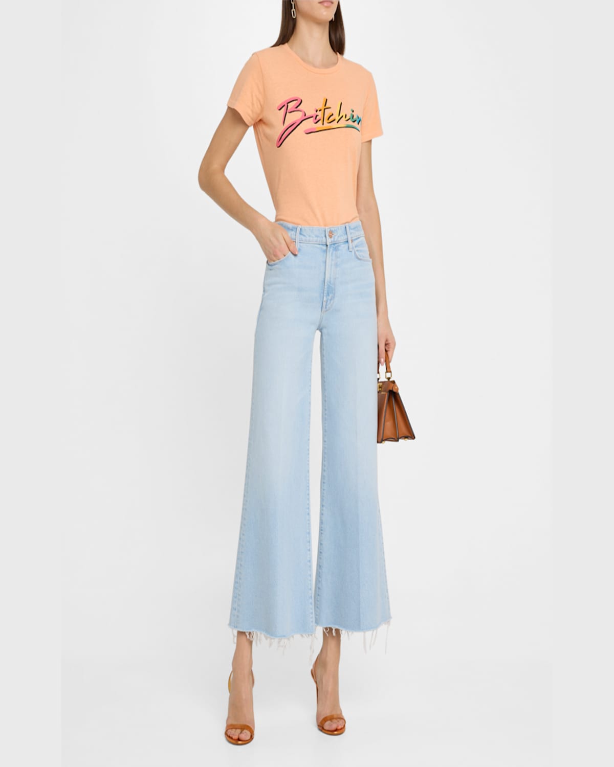 Mother The Twister High Rise Ankle Wide Leg Jeans In Cowabunga In Cowabunga