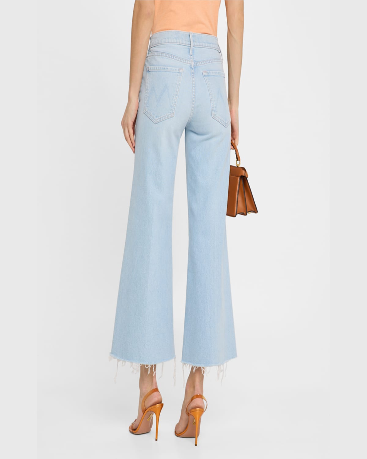 Mother The Twister High Rise Ankle Wide Leg Jeans In Cowabunga In Cowabunga