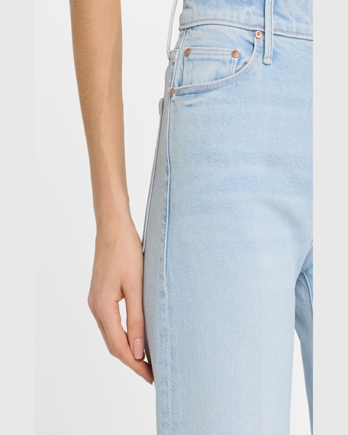 Mother The Twister High Rise Ankle Wide Leg Jeans In Cowabunga In Cowabunga