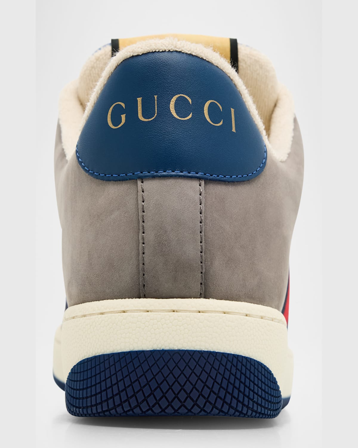 Gucci Gg Screener Leather Low-top Sneakers In Multi Blue