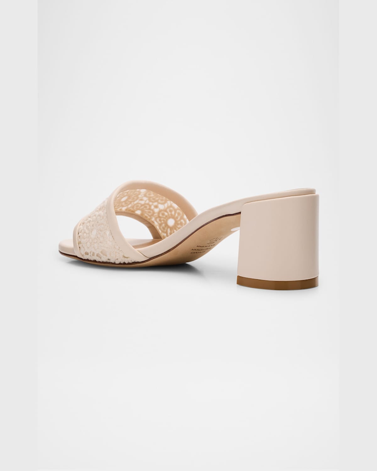 Stuart Weitzman Fia Cotton Block-heel Slide Sandals In Linen