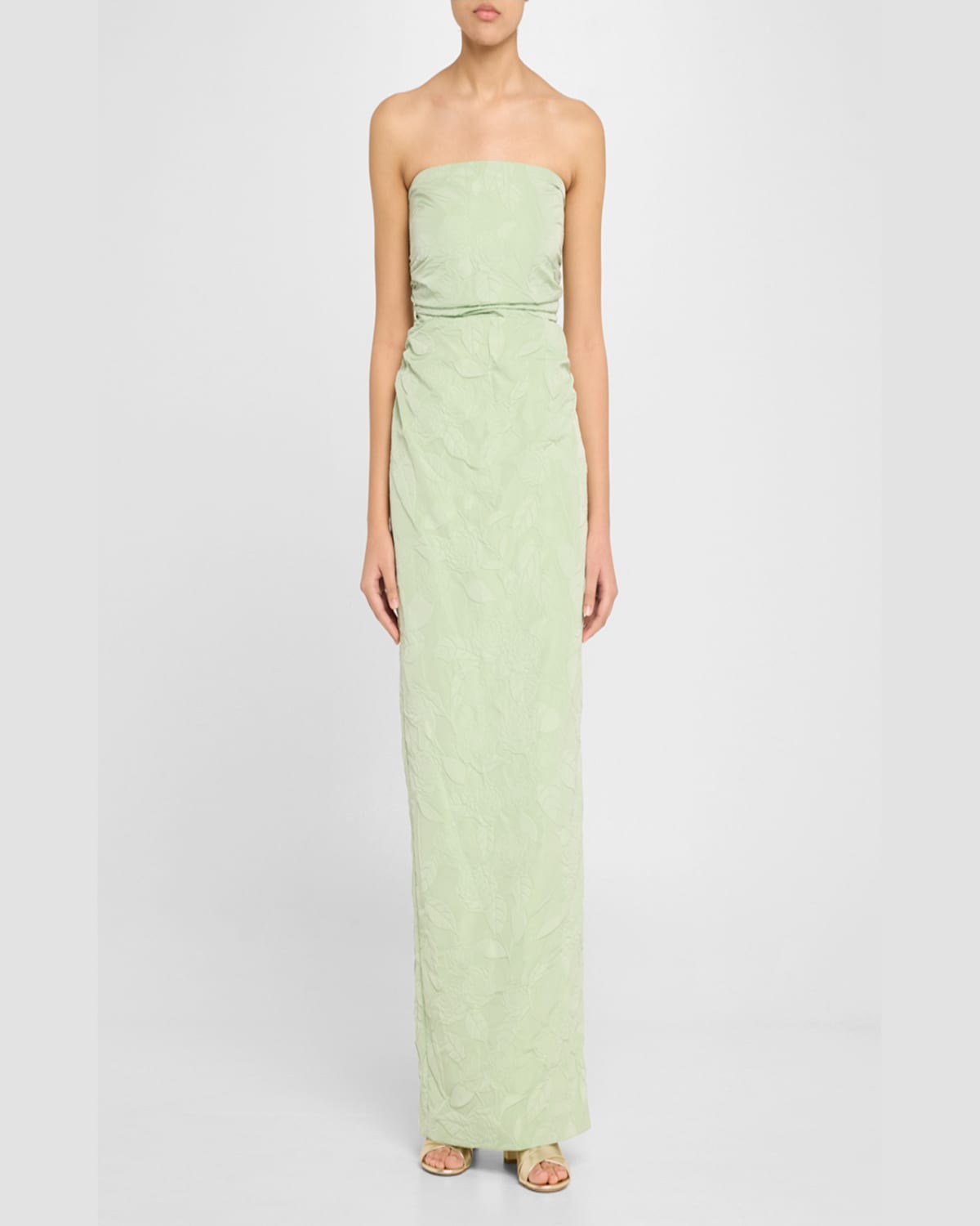 STUART WEITZMAN DAYNA METALLIC LEATHER CRISSCROSS SANDALS