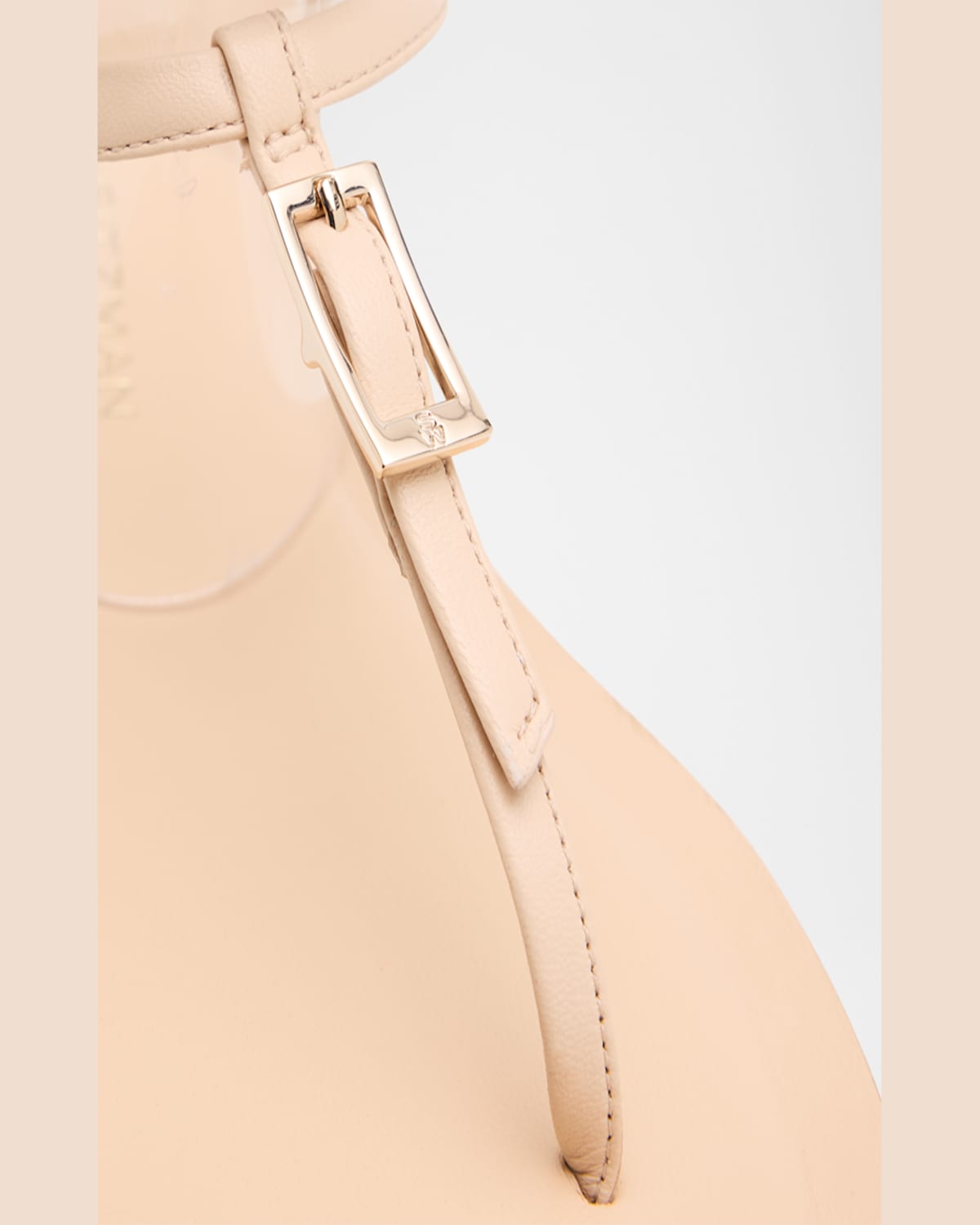 Stuart Weitzman Georgie Leather Ankle-wrap Flat Sandals In Bridle Brown