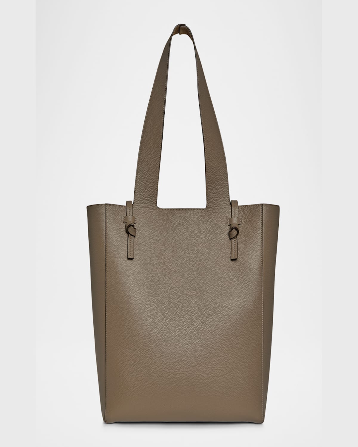 Strathberry Melody Grained Leather Tote Bag In Taupe