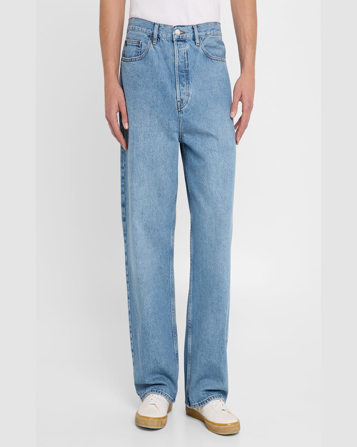 Frame Men's Baggy Rigid Denim Jeans In Blue