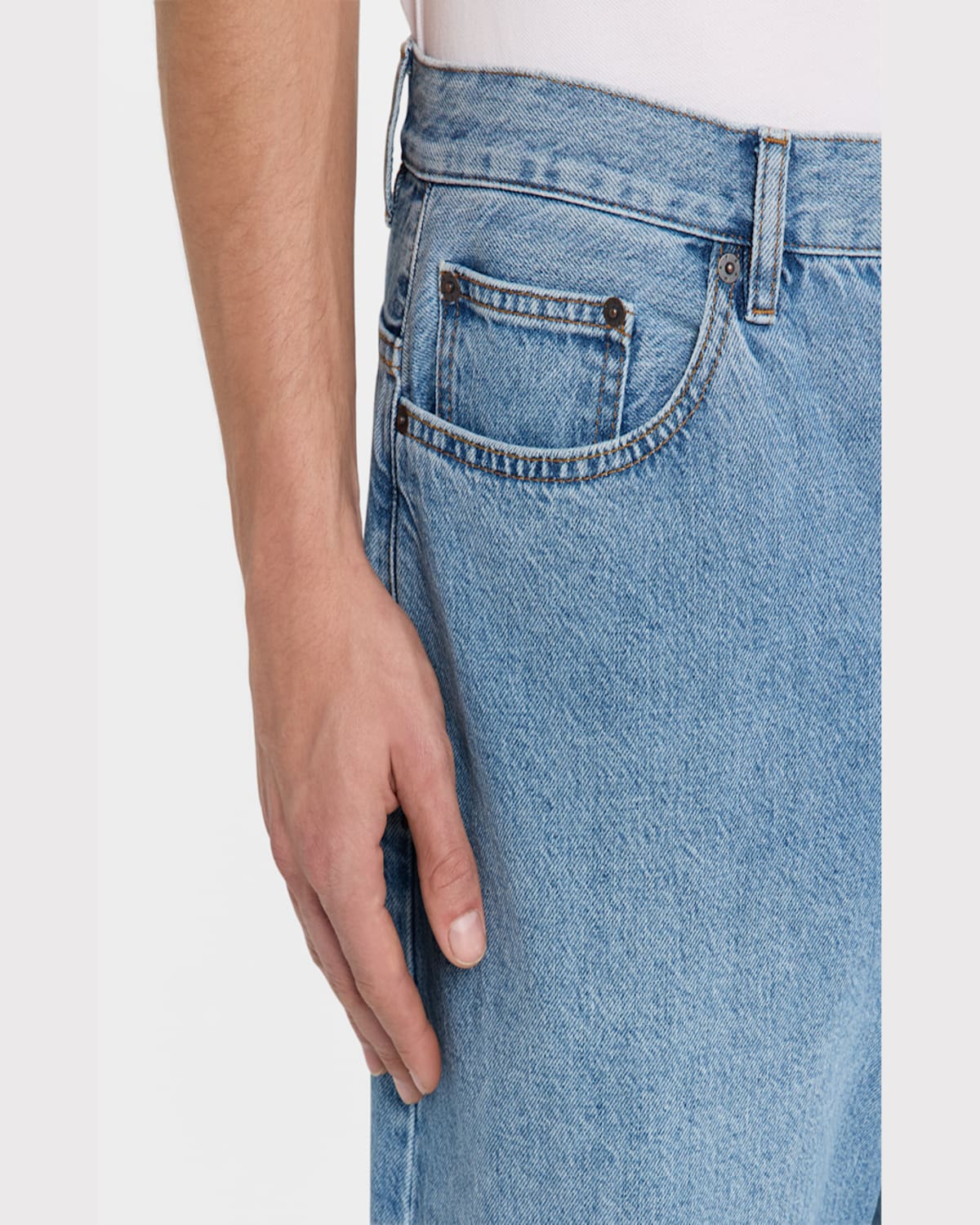Frame Men's Baggy Rigid Denim Jeans In Blue