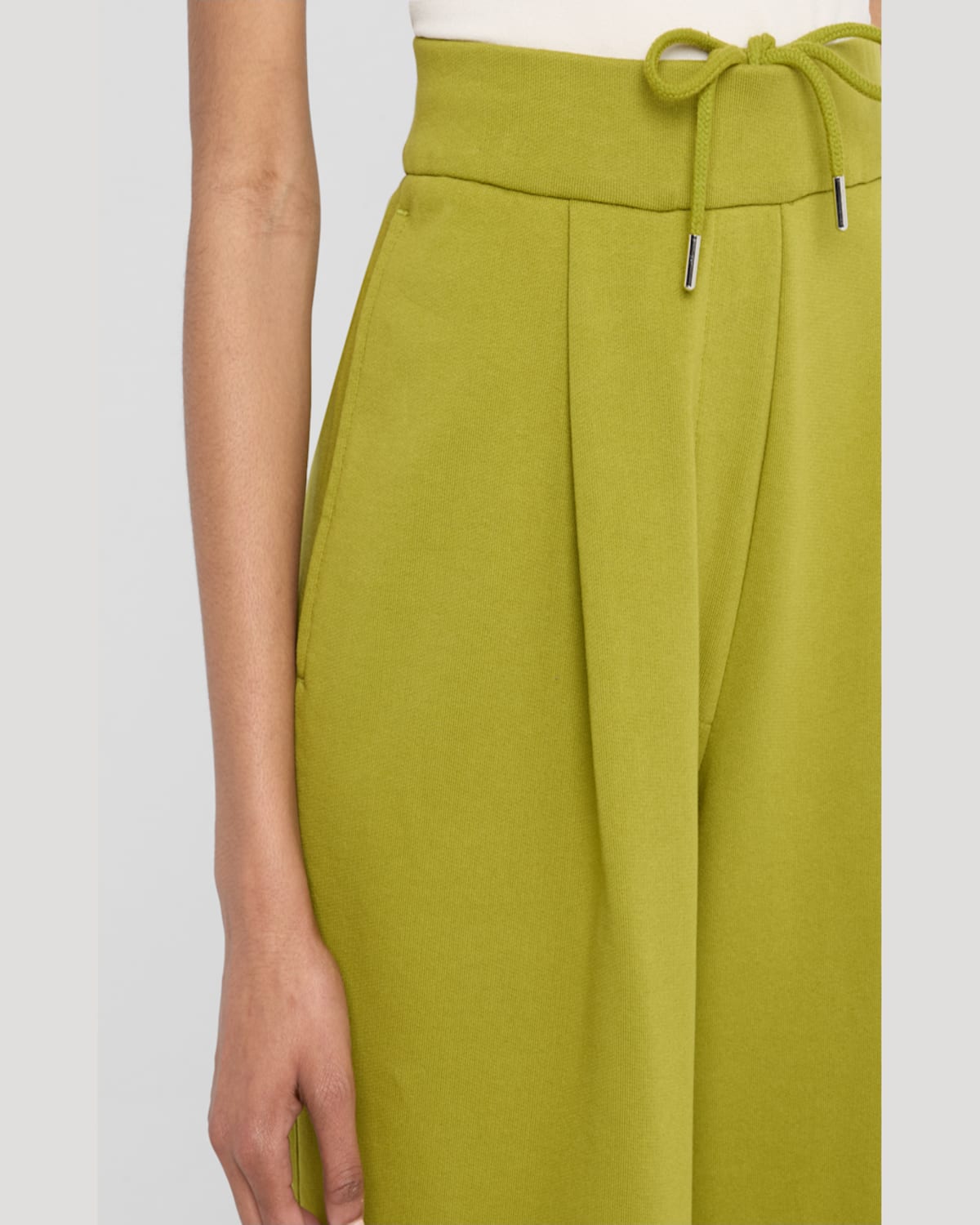 Dries Van Noten Hartia Bis Pleated Wide-leg Pull-on Pants In Peach