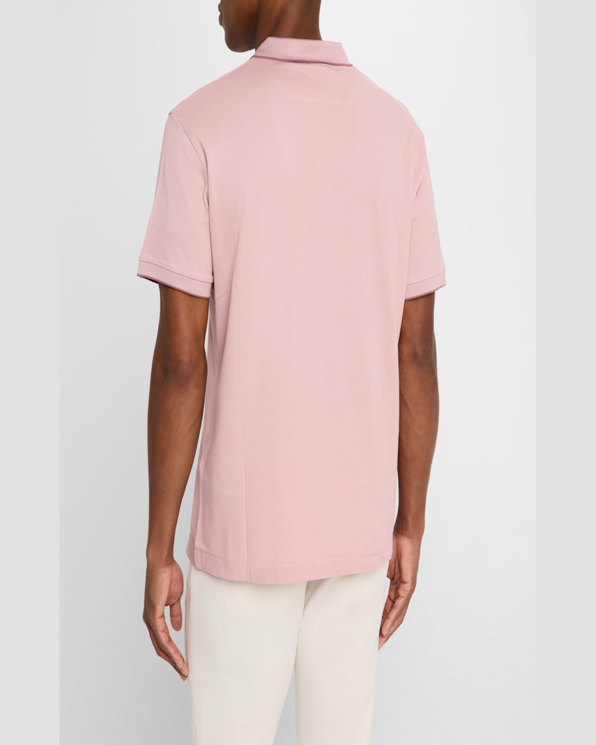 GIORGIO ARMANI MEN'S TIPPED PIQUE POLO SHIRT