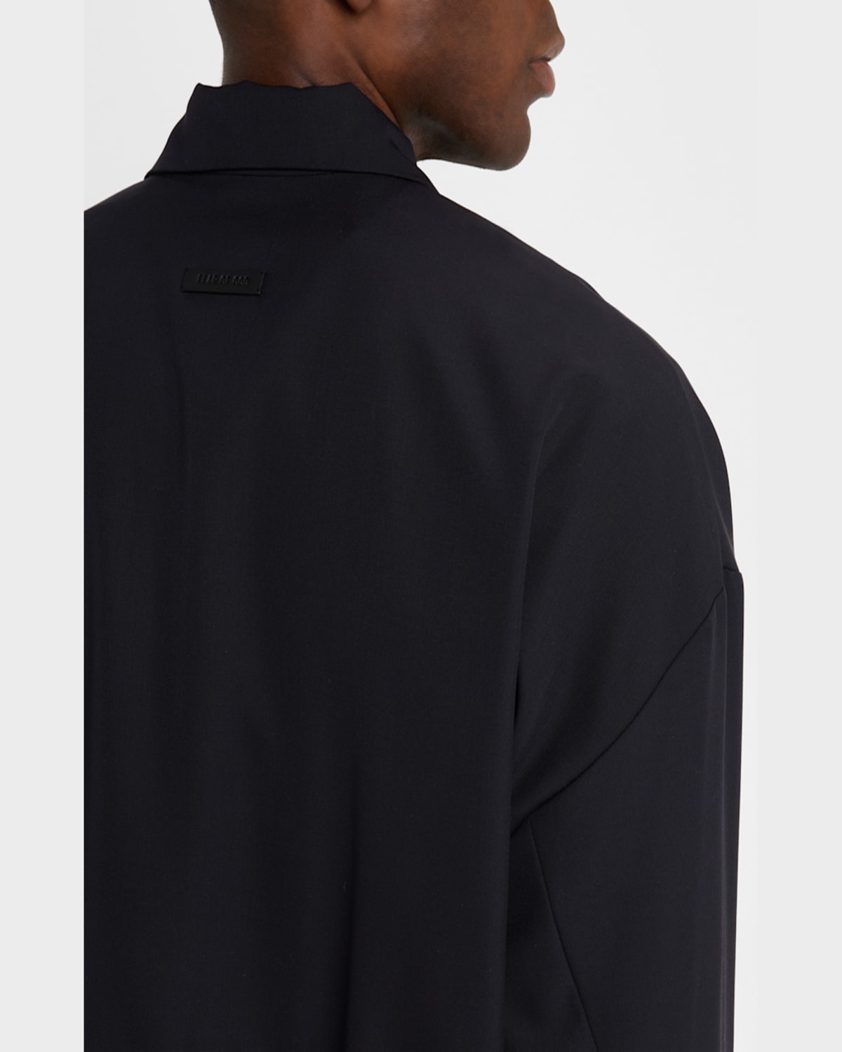 Fear Of God Oversized Cotton-blend Jersey Half-zip Sweatshirt In Navy