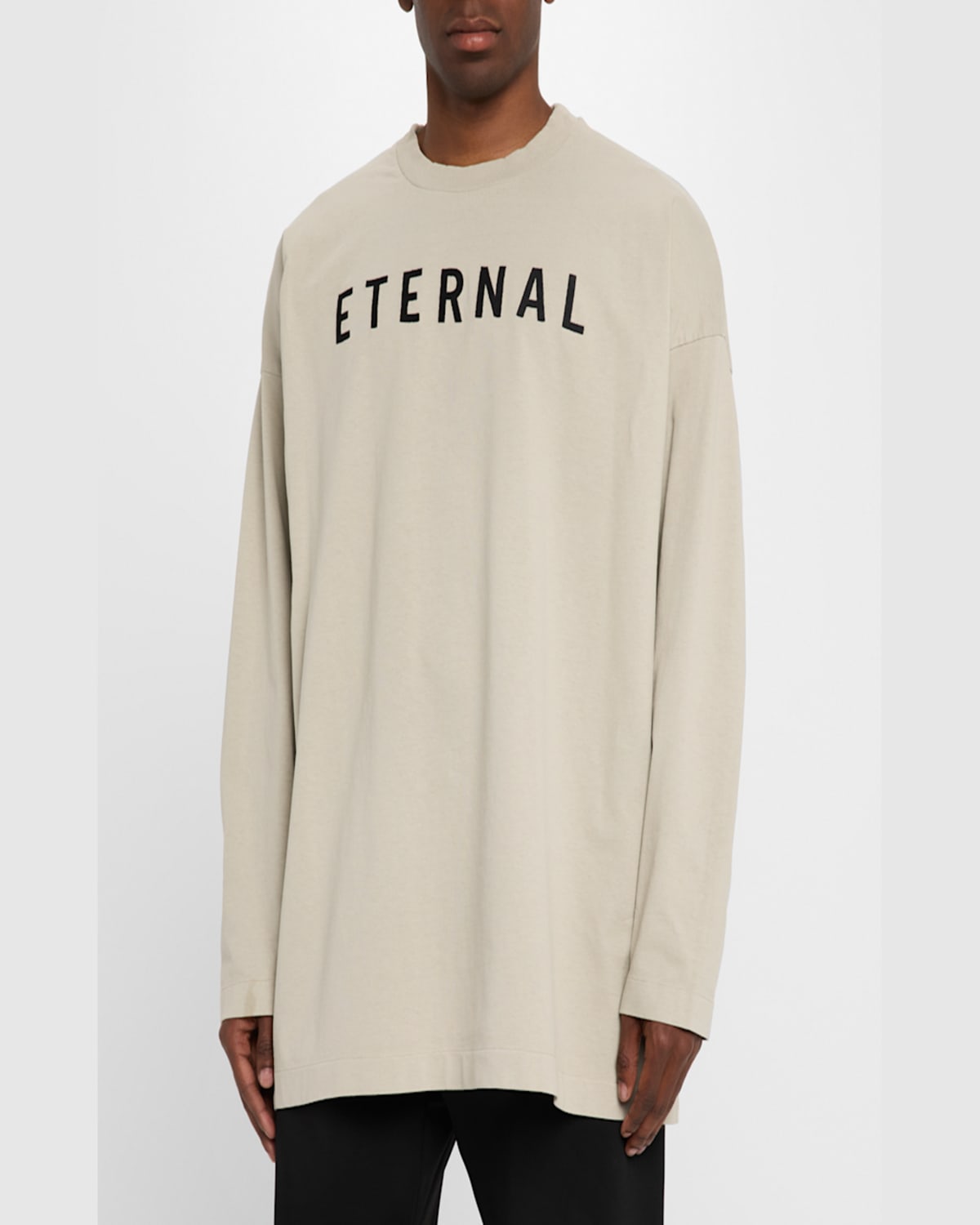 Shop Fear Of God Men's Eternal Long-sleeve T-shirt In Dove Grey