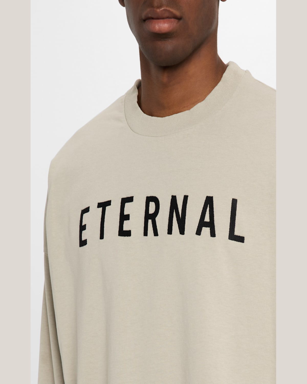 Shop Fear Of God Men's Eternal Long-sleeve T-shirt In Dove Grey