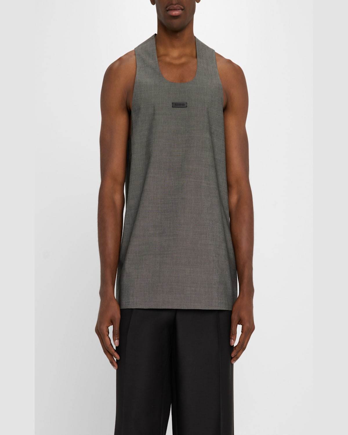 Fear Of God Men's Oxford Tank Top In Malenge Titanium