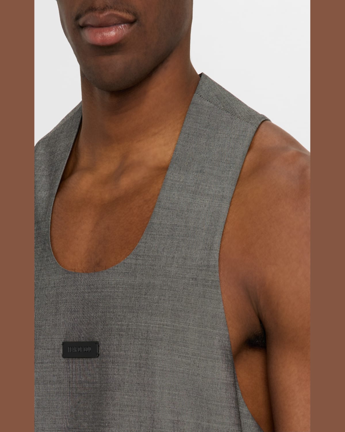 Fear Of God Men's Oxford Tank Top In Malenge Titanium