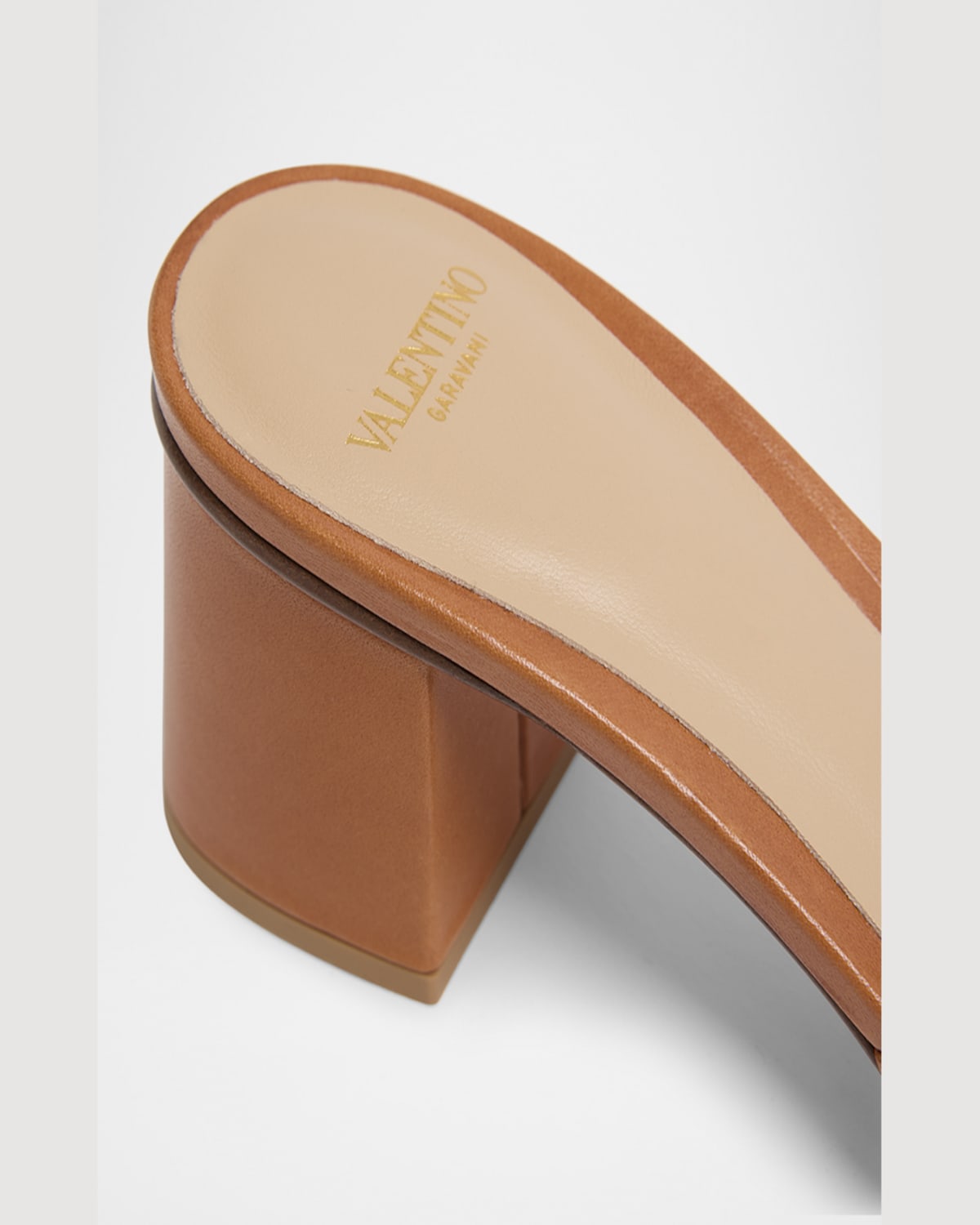 Valentino Vlogo Signature 60 Cherryfic Leather-trim Sandal In Naturale/rosso