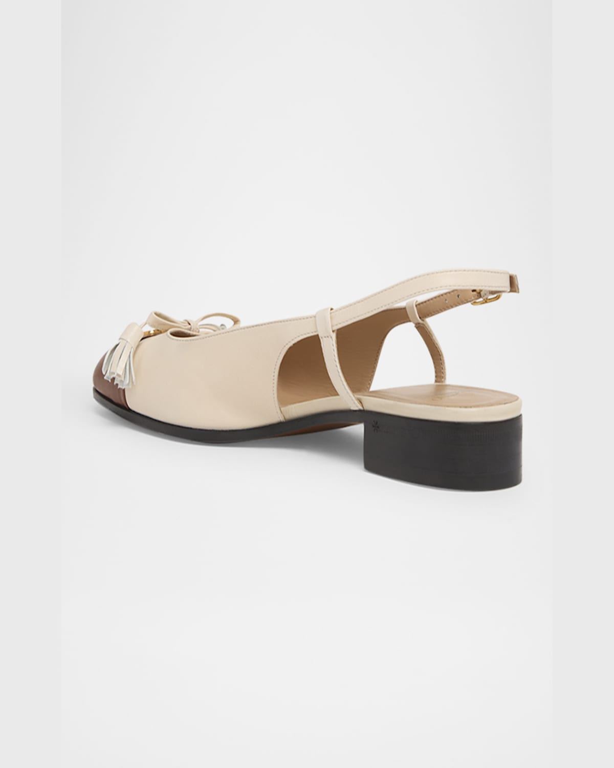 Valentino Garavani 'valet Du Roi' White Ballet Flats With Vlogo Plaque On The Front And Adjustable L In Butter White Tabacco