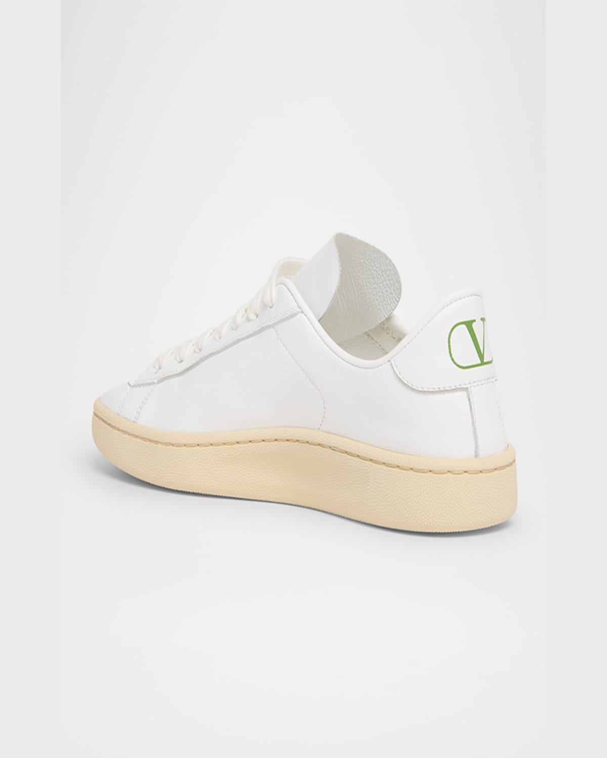 Valentino Sneaker |  Garavani Royco | Vitello Nappato/vlogo/rs Sneakers White In Du2 Bianco/green Briar/bianco