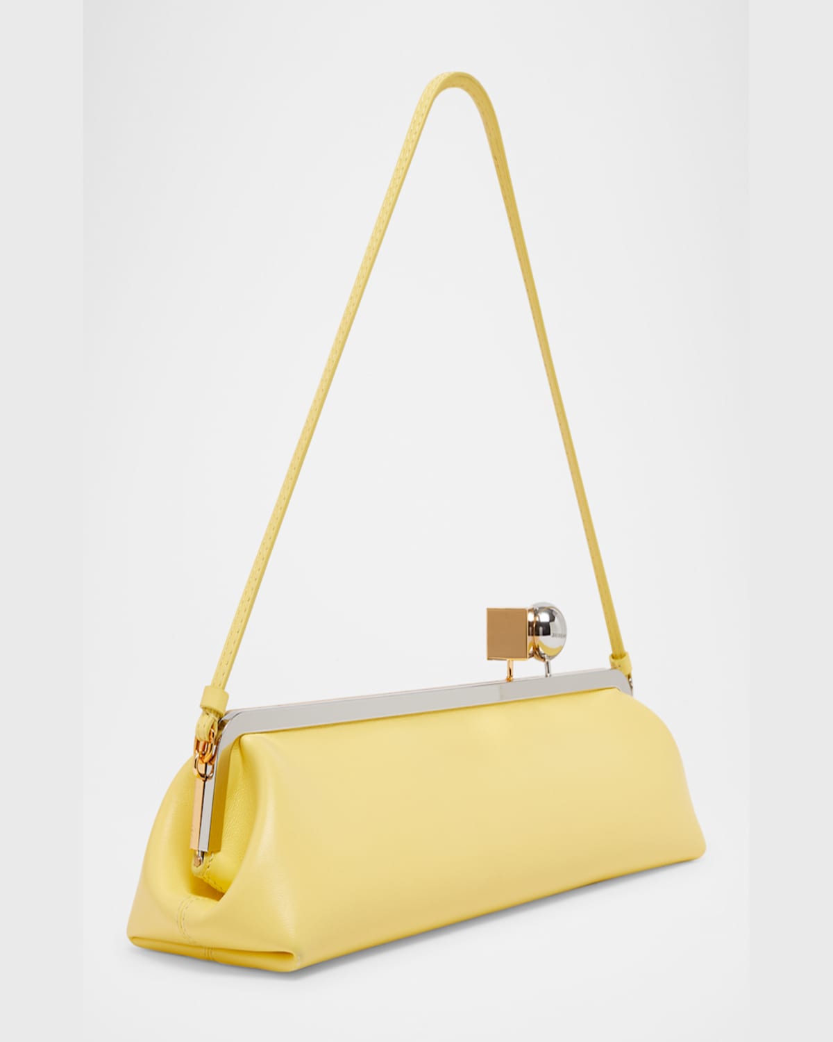 Jacquemus La Pochette Salon Leather Shoulder Bag In Light Yellow