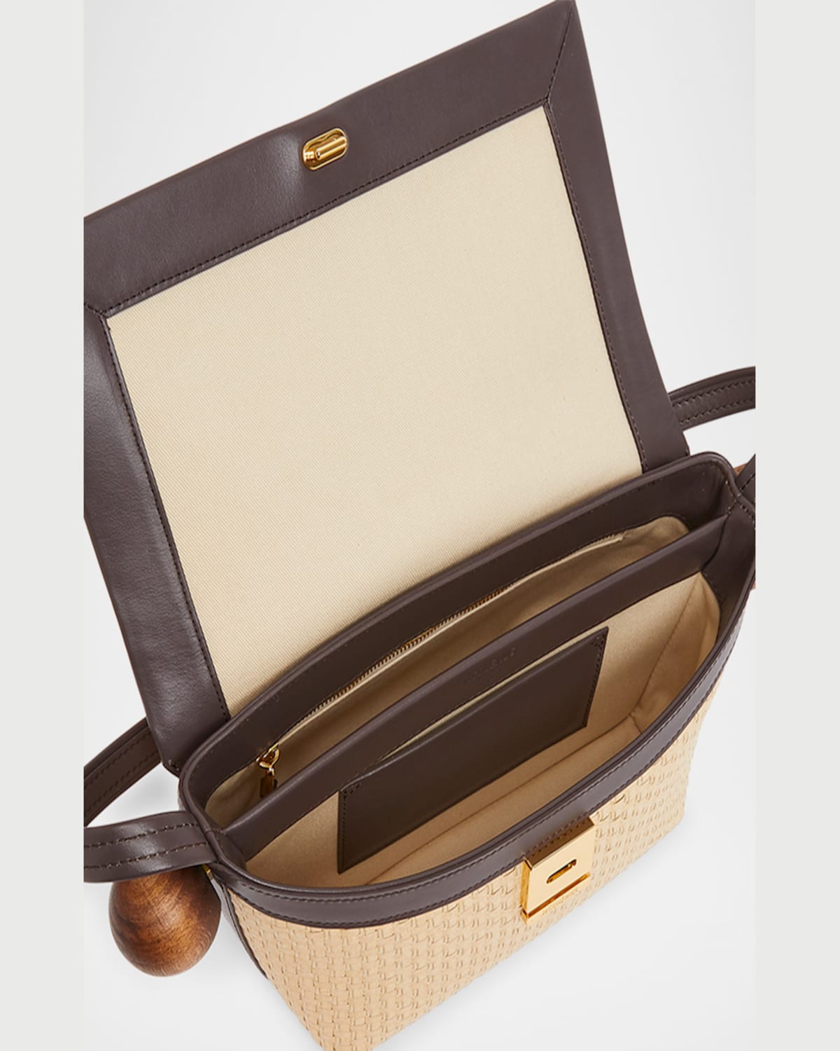 Jacquemus Le Rond Geometric Raffia Shoulder Bag In Le Rond Carre Raffia