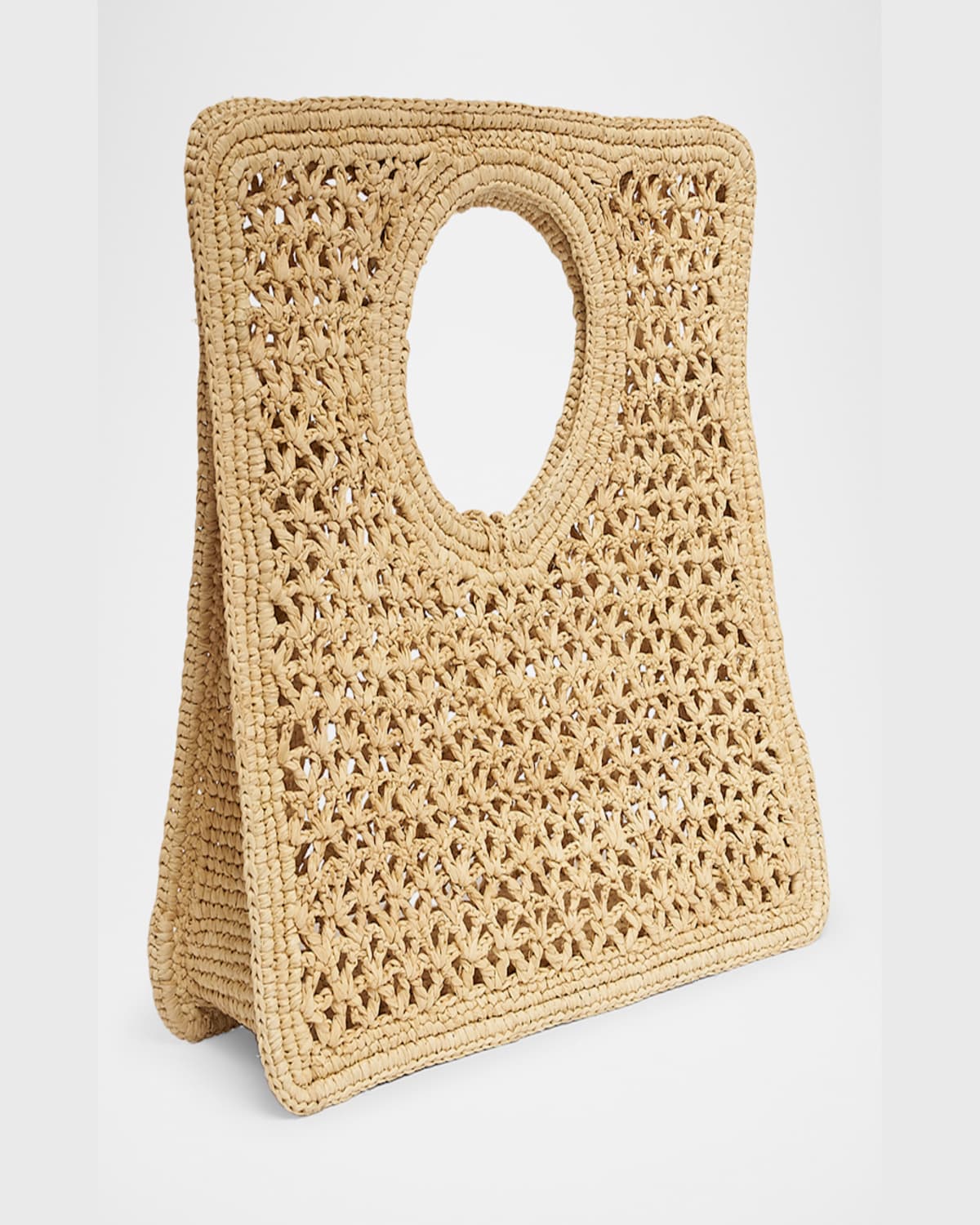 Jacquemus The Small Square Beach Raffia Handbag In Natural