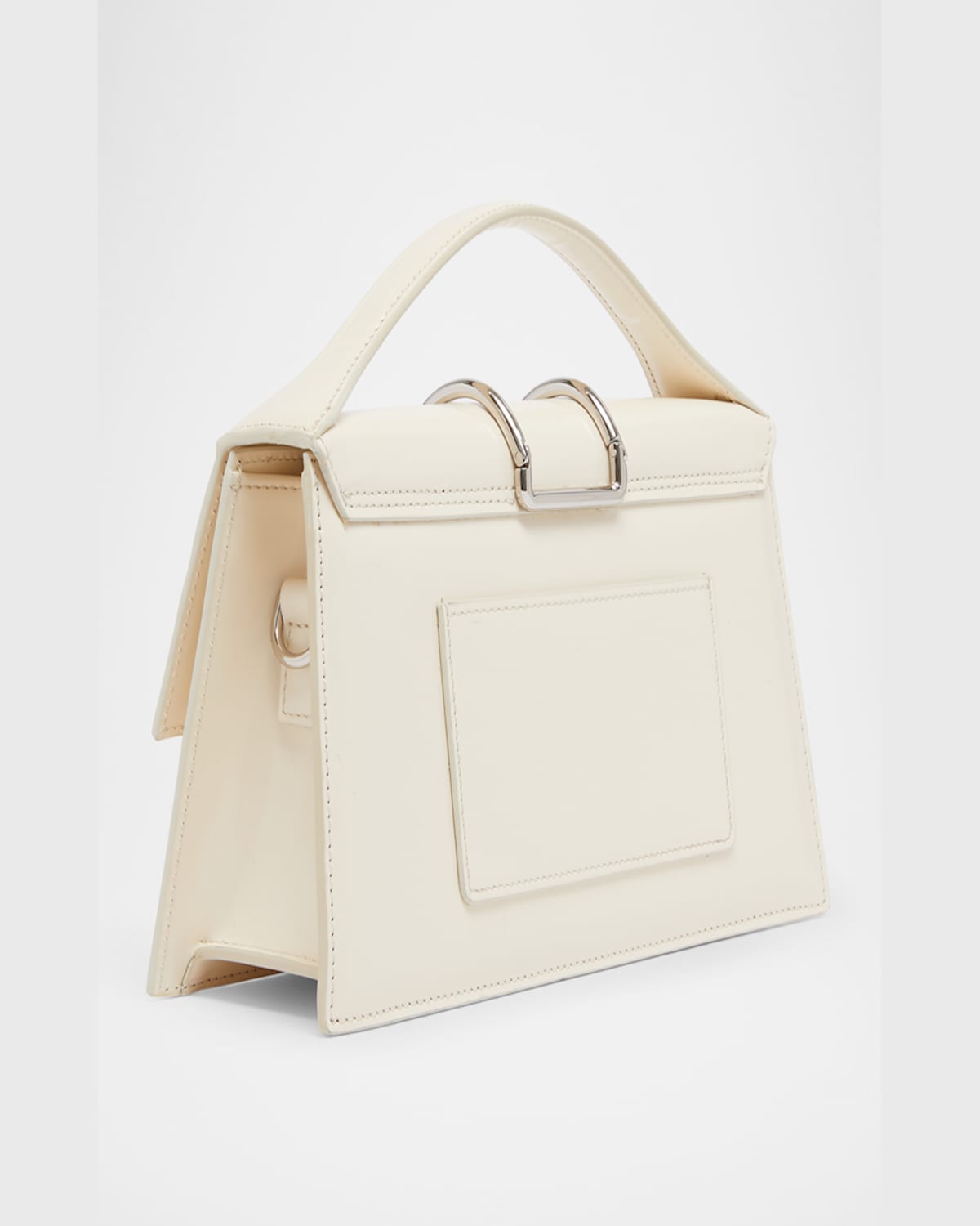 Jacquemus Le Grand Bambino Leather Shoulder Bag In Light Ivory
