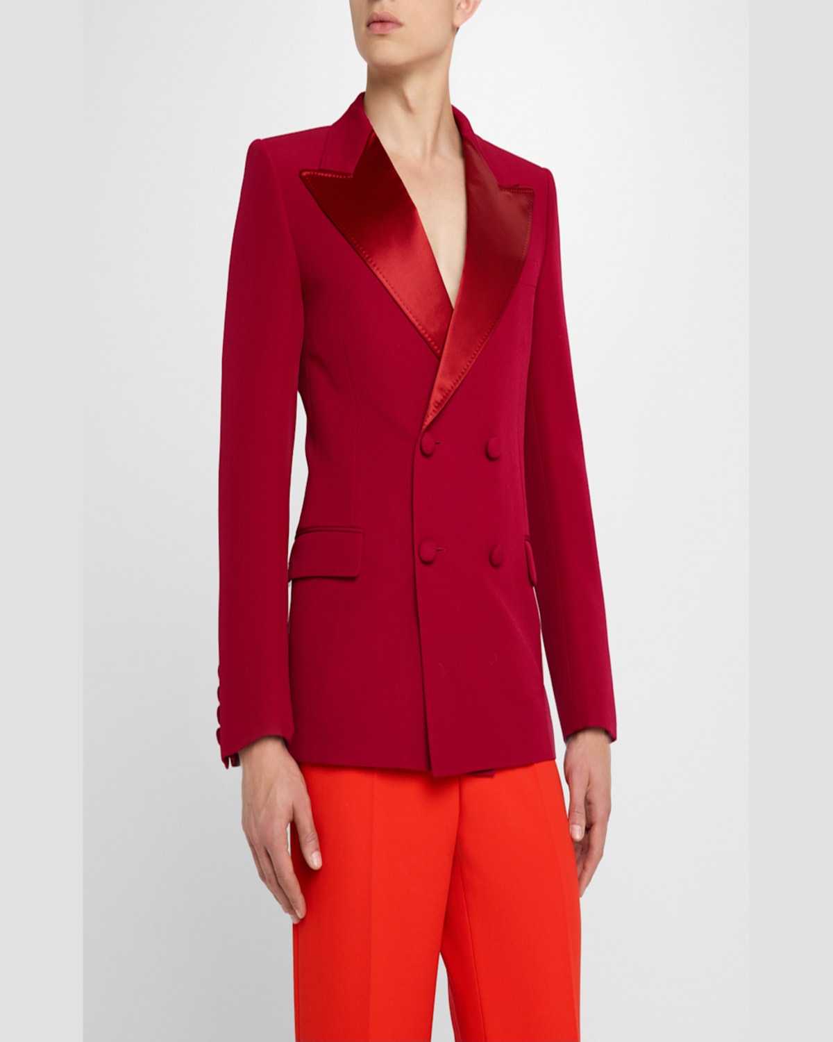 Valentino Man Red Blazers In Cherry
