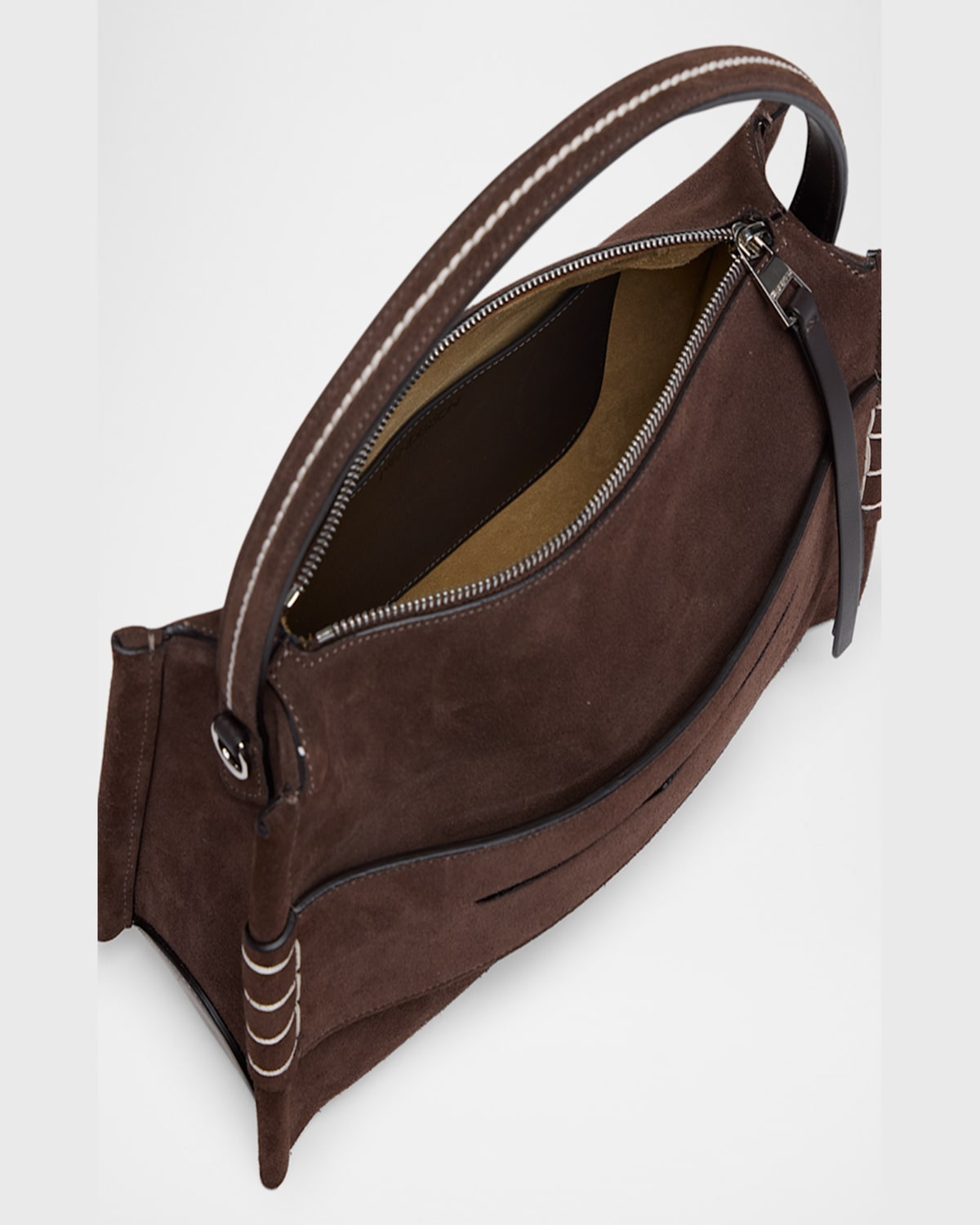 Jw Anderson Loafer Suede Crossbody Bag In Brown