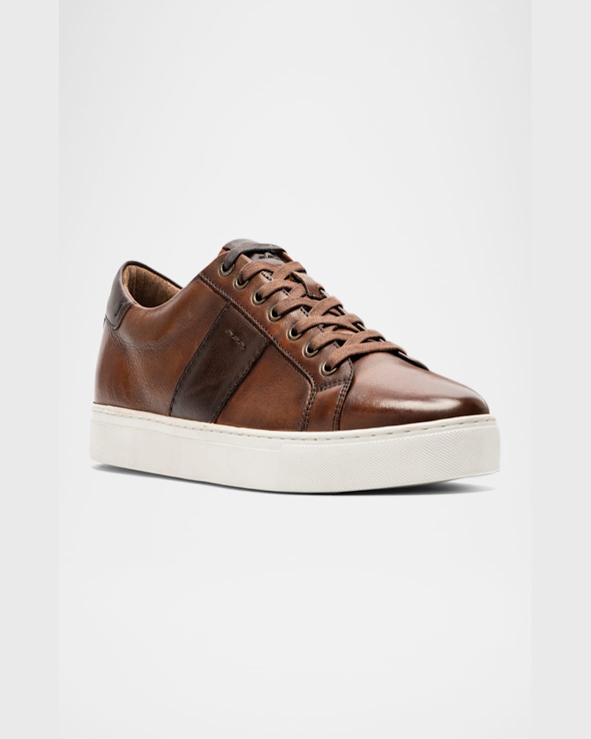 Rodd & Gunn Men's Endeavour Leather Cruise Sneakers In Cognac